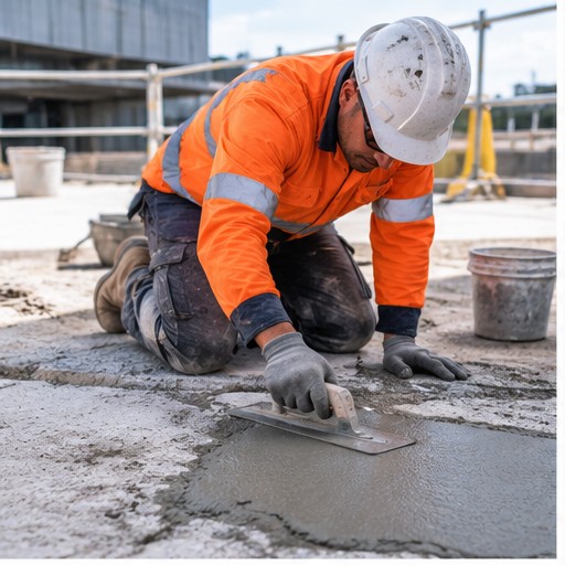 Damaged concrete before repair
